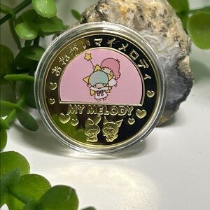 Hello Molly My Melody Gold and Pink Coin little twin stars